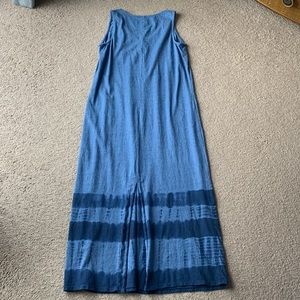 J Jill Pullover long Cotton dress sz Small blue tie dye